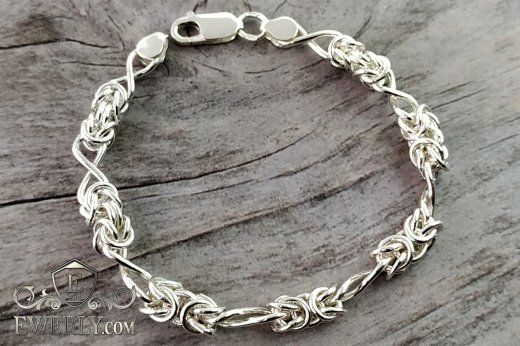 Buy Women's silver bracelet - Malvina with eight 2 on hand
