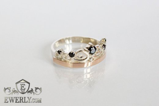 Women's ring of  silver with stones to buy 0009HF