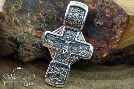 Buy a cross with a crucifix of sterling silver with blackening 08737PZ