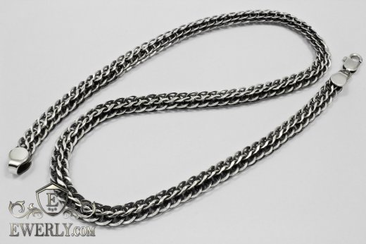 Авторське плетення Молнія - ланцюжок зі срібла 925 проби на шию, ціна