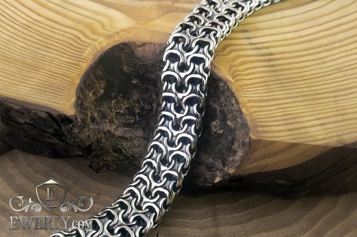 Чоловіче плетіння «Подвійний Рамзес» зі срібла - купити браслет або ланцюжок