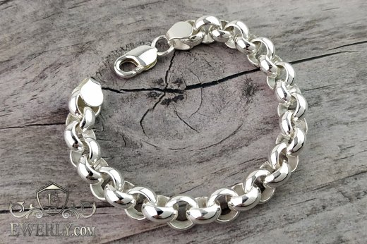 Curb Link Bracelet in Sterling Silver, Extra Large