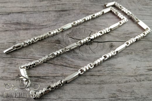 Купити срібний ланцюжок для чоловіка - міцне плетіння з срібла