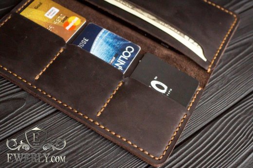 Мужское кожаный кошелёк из натуральной кожи коричневый купить 11067TM