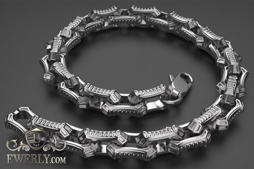 Авторський срібний браслет - купити плетіння із срібла 121512GC