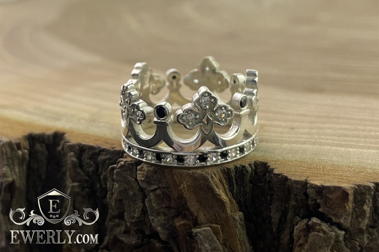 Women's 2 Ct Diamond Round Queen Crown Engagement Wedding Ring 10K White  Gold Fn | eBay