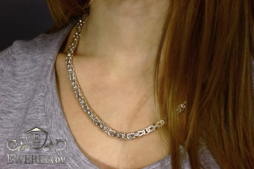 Women's chain "Byzantine (Byzantium)" of  silver to buy 111011GLG