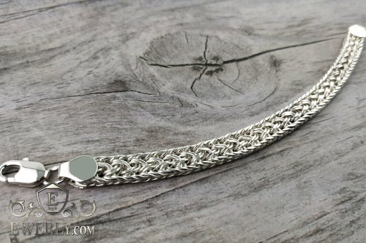 Срібний браслет - тайське плетіння з срібла 925 проби купити