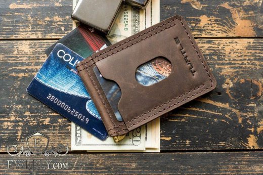 Handmade money clip made of genuine leather to buy 11031QJ