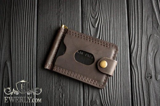Money clip made of genuine leather to buy 11043TZ
