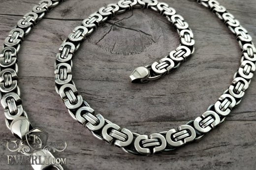 Men's chain "Flat David" of sterling silver to buy 111048RN