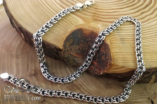 Chain "Bismarck" of sterling silver for men to buy 111003ZP