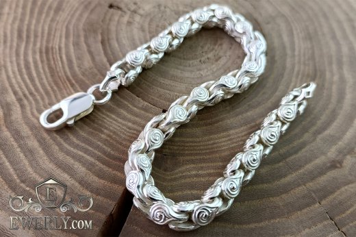 Авторский серебряный браслет 40 грамм - купить плетение из серебра