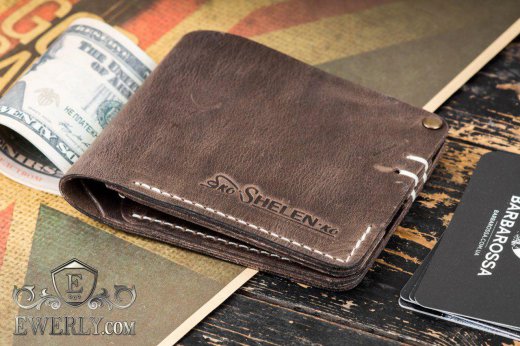 Купити гаманець коричневий для чоловіка 11056DG