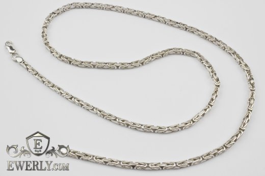 Византийская цепочка - плетение цепочки из серебра 30 грамм купить