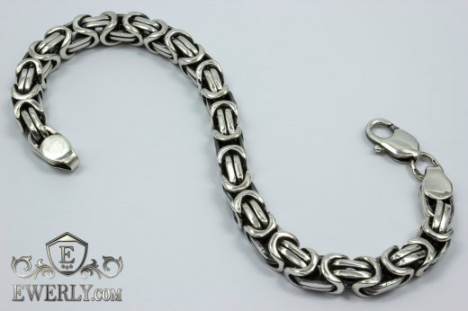 Big bracelet "David" of sterling silver for men to buy 121027LG