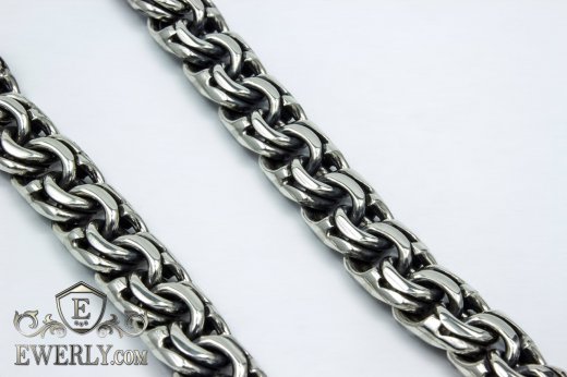 Плетение Бисмарк, купить серебряную цепочку / браслет (мужские и женские), цена