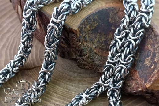 Плетіння Мальвіна, фото. Ланцюжки і браслети з срібла ручної роботи