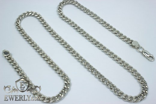 Chain "Carapace" of sterling silver for men to buy 111014VB
