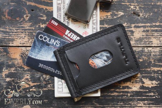 Money clip made of genuine leather to buy 11032SO