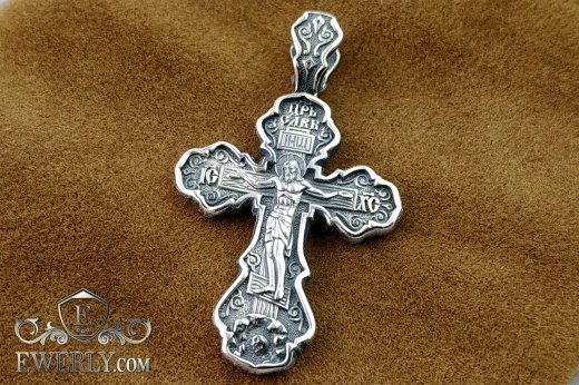 Православный крест нательный, серебро 925 пробы (мужской)