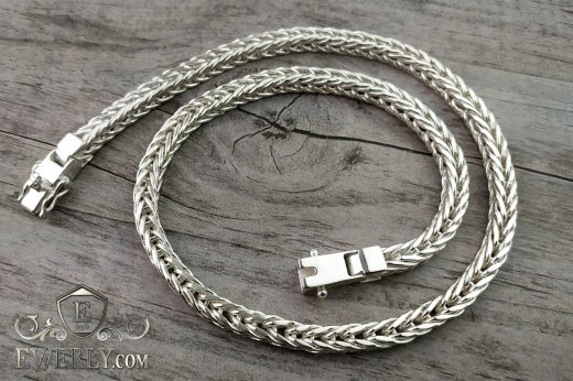 Men's chain "Spica" of silver to buy 111017BW