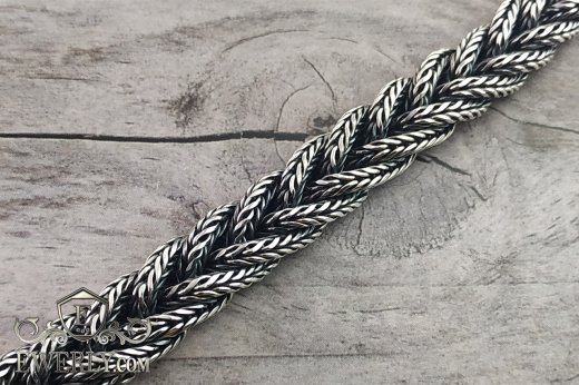 Wicker spica - silver weaving for men and women. Making bracelets and chains
