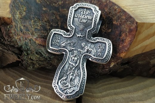 Large male silver cross without crucifix buy, 15 grams 09205IQ