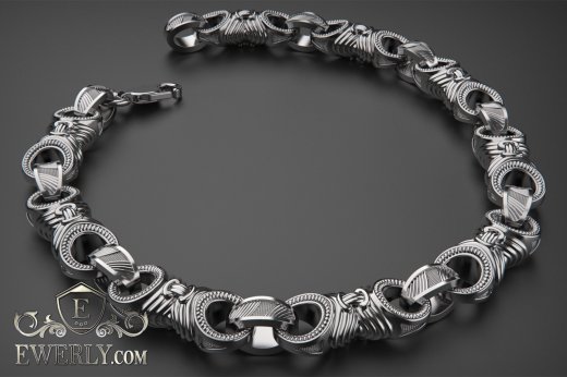 Авторский серебряный браслет - купить плетение из серебра 121511YZ
