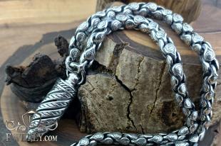 Silver set: pendant "Bullet" with onyx and autor's chain, фото