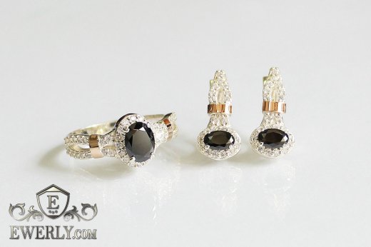 Set : earring of  silvers and ring of  silver to buy 0021FR