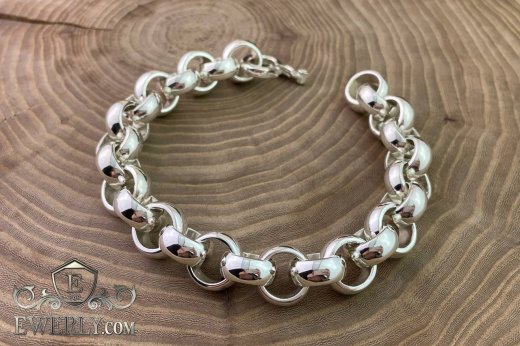 Silver bracelet "Chopard" for men - buy weaving of silver