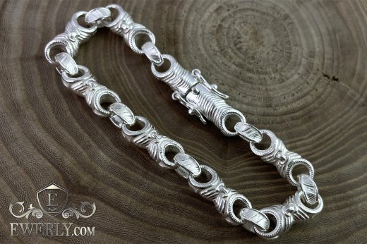Silver bracelet of author's weaving to buy 121511ZW