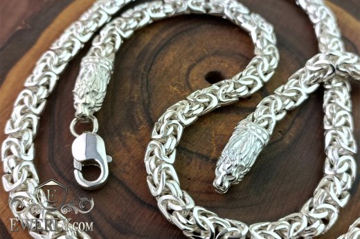 Men's silver chain "Fox tail" 100 g - buy chain Valkyrie 65 cm
