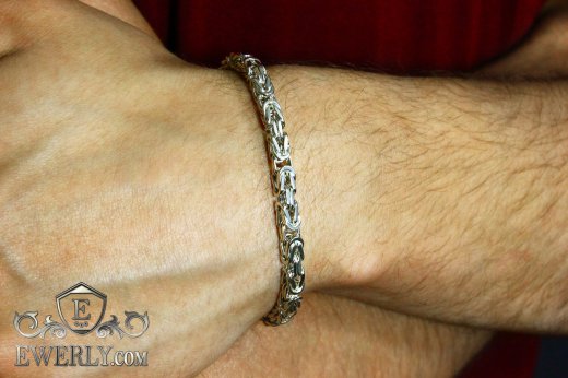 Византийский серебряный браслет (византия) на руку купить