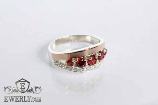 Ring of sterling silver with stones for women to buy 0013VT