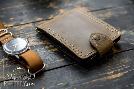 Handmade money clip made of genuine leather to buy 11024QL