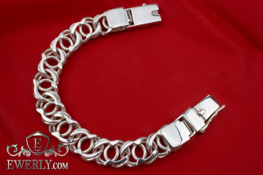 Men's bracelet "Arabic bismarck" of sterling silver to buy 121001WG