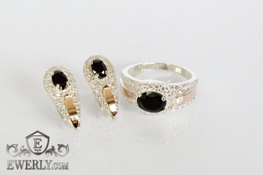 Kit : earring of  silvers and ring of  silver to buy 0017ZE