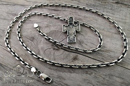 Kit : pendant of sterling silver and chain "Anchor with edges" to buy 151017BF