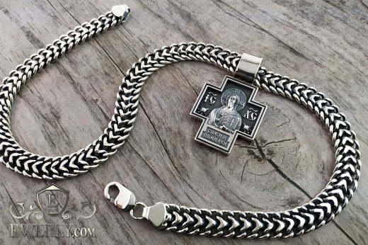 Kit : chain and pendant of  silver "Tractor (double carapace)" to buy 151008IL