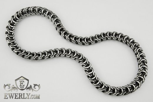Big men's chain "Ramses" of sterling silver to buy 111000CI