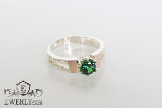 Ring of  silver with stones for women to buy 0010RF